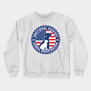 USA Emotional Suport Crewneck Sweatshirt